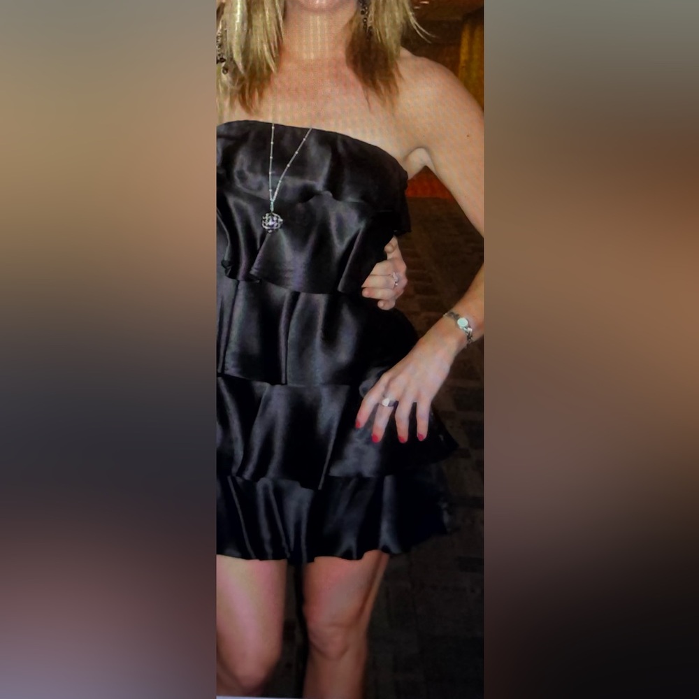 Elegant Black Tiered Skirt